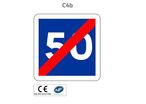 Panneau C4b Fin de vitesse conseillée