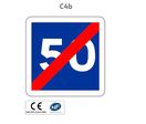 Panneau C4b Fin de vitesse conseillée
