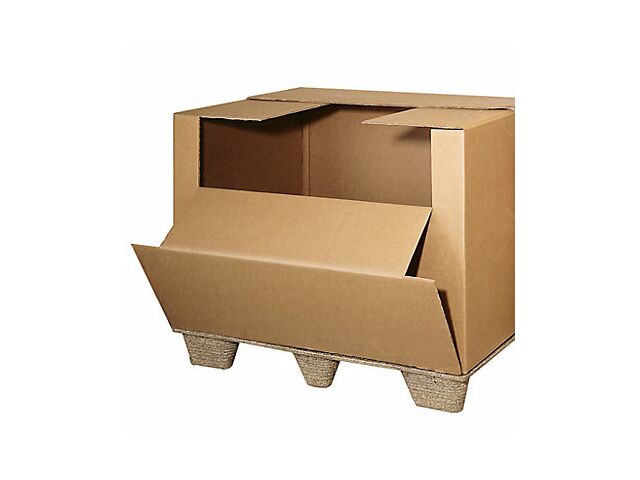 Caisse carton avec abattant - Qualité DD50 - 1180 x 980 x 970 mm