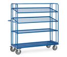 Chariot à étagères en treillis inclinables