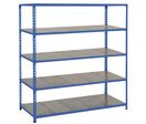 Manutan Expert - Rayonnage Rapid 2 Mi-lourd - 5 Tablettes Acier 280kg - 1980x1220x610mm Bleu - Montage Facile