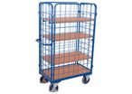 Chariot à 4 étagères mailles avec porte
