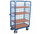 Chariot à 4 étagères mailles avec porte