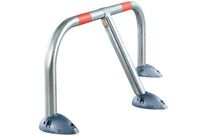 Mottez - Barrière de parking rabattable - Rouge/gris - 94 cm - Sécurité et Durabilité - Fixation à sceller