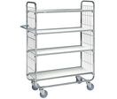 Kongamek - Chariot haut à plateaux bois et acier - 4 tablettes réglables - 250 kg - Gris - L815xP470xH1590mm