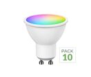Pack de  10 - Ampoule LED Connectée Wifi GU10 5W RGBW
