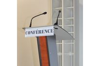 Bandeau plexi pour pupitre de conférence