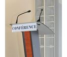 Bandeau plexi pour pupitre de conférence
