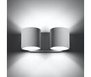 Applique Murale Cylindre 2 Spots de Lumière pour Ampoule G9 - Noir