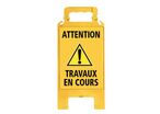 Novap - Chevalet Signalisation Danger Travaux en Cours Jaune/Noir - Polypropylène - 600mm Hauteur - Intérieur/Extérieur