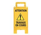Novap - Chevalet Signalisation Danger Travaux en Cours Jaune/Noir - Polypropylène - 600mm Hauteur - Intérieur/Extérieur