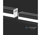 Suspension Linéaire Fine Interconnectable 120cm 40W Noir - Blanc Neutre 4000K - 5500K