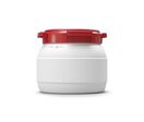 Curtec - Baril 10L Grande Ouverture Homologué UN - Usage Alimentaire - Blanc Rouge