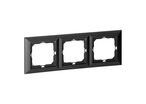 Plaque de Finition Trois Emplacements - Noir