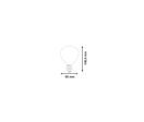 Ampoule led E27 filament G95 8 watt (eq. 70 watt) - Couleur eclairage - Blanc chaud 2700°K. Finition - Ambré