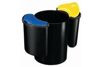 CEP - Poubelle de tri intérieur 16L + 2x7L - Noir/Bleu/Jaune - Plastique Recyclé - Éco-responsable