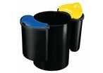 CEP - Poubelle de tri intérieur 16L + 2x7L - Noir/Bleu/Jaune - Plastique Recyclé - Éco-responsable