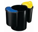 CEP - Poubelle de tri intérieur 16L + 2x7L - Noir/Bleu/Jaune - Plastique Recyclé - Éco-responsable