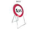 Panneau temporaire BK13 limitation de tonnage