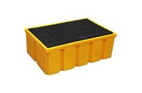 EMP - Bac de rétention 200 L Jaune Polyéthylène - Caillebotis Inclus - Résistant Acides &amp;amp; Bases - 5 Fûts