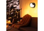Applique Murale LED 15W Noire Ronde IP65 CCT avec Cache - 3000K/4200K/6400K
