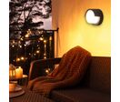 Applique Murale LED 15W Noire Ronde IP65 CCT avec Cache - 3000K/4200K/6400K