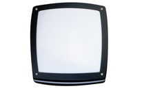 Hublot carré d’extérieur SIDEWALK NOIR MAT/OPALE 2XE27 CFL 