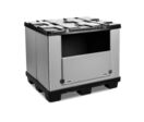Caisse palette plastique pliable souple avec trappe 1200 x 800