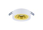 Spot Encastrable Orientable BLANC et OR pour Ampoule GU10