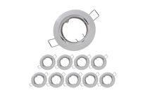 Pack de  10 - Support Spot Encastrable GU10 LED Orientable Rond - Blanc