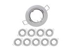 Pack de  10 - Support Spot Encastrable GU10 LED Orientable Rond - Blanc