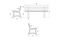 Banc en bois Saragosse