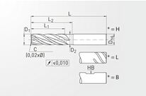 Fraise carbure monobloc pour chanfrein | F2004LL