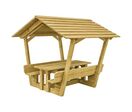 Mobextan - Table bancs Stagadon Pin - 260x240x250 cm - 10 places - Éco-responsable PEFC