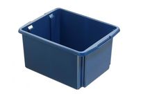 Caisse de rangement garage bleu 32 litres