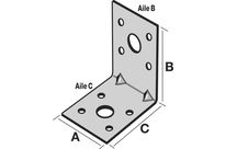 Équerre d'assemblage SIMPSON - A40xB100xC60x2,5mm - EA644/2