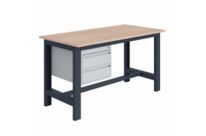 Etabli SI plateau bois multiplis avec coffre 2 tiroirs