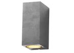Applique Murale LED Carrée IP44 double faisceau GU10 - Gris