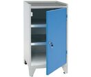 Manutan Expert - Armoire à outils sur pieds - 1 porte bleue - Acier - Charge 160kg - Livrée montée
