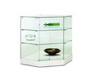 Vitrine d'exposition d'Angle Blanche H95- P47 cm