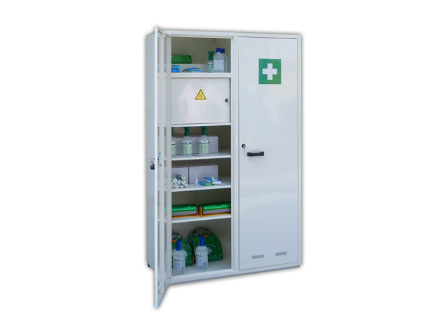 Armoire à pharmacie premiers secours AS5D - Haute 2 portes : Série 19