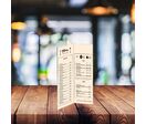 Porte-menu triptyque 210 x 150 mm