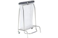 Rossignol Pro - Support Sac Poubelle Hermix Inox AISI 304 - 110L Gris - Grande Capacité Basculante