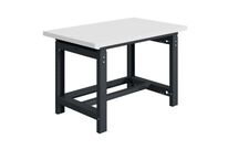 Sofame - Établi fixe plateau mélaminé 38 mm réglable mécaniquement L1500 - Charge 1000 kg - Hauteur 1058 mm - Acier Anthracite