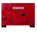 Groupe électrogène insonorisé diesel 9,6 kW 230 V + 12,5 kW 3x400 V - Avec régulateur AVR - Connecteur pour ATS MW Tools DG120E