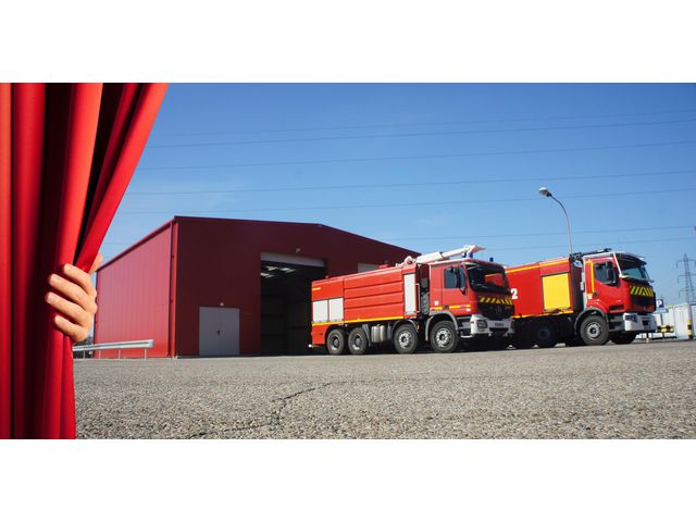 Construction métallique économique pour de garage camion pompier 