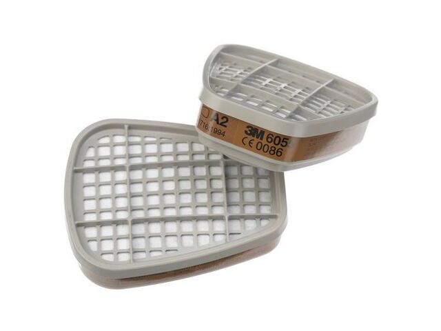 3M - Filtre Antigaz Type A2 6055 - Vapeurs Organiques, Colles, Bois, Vernis - Norme EN 140/143 - CE Oui