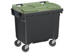 Sulo - Conteneur 750L Gris Vert 4 Roues - Plastique Recyclé 100% - Charge 300kg - Éco-responsable