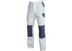 Pantalon de travail Blanc/Gris poches genoux TYPHON C/P 310gr 