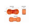 Boîte d'Encastrement Double pour Cloisons 60mm Profondeur